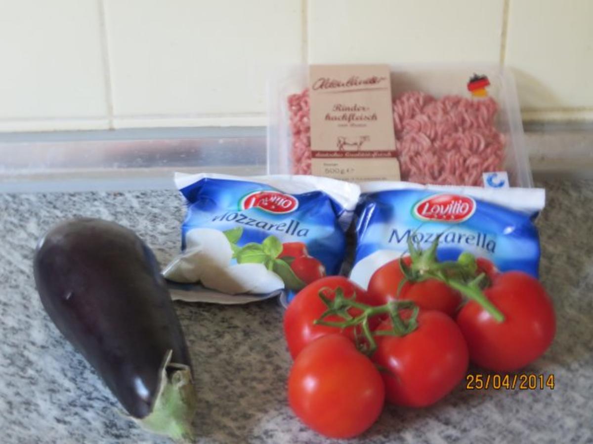 Tomaten-Mozza-Auberginen-Hackfleischpfanne - Rezept - Bild Nr. 2