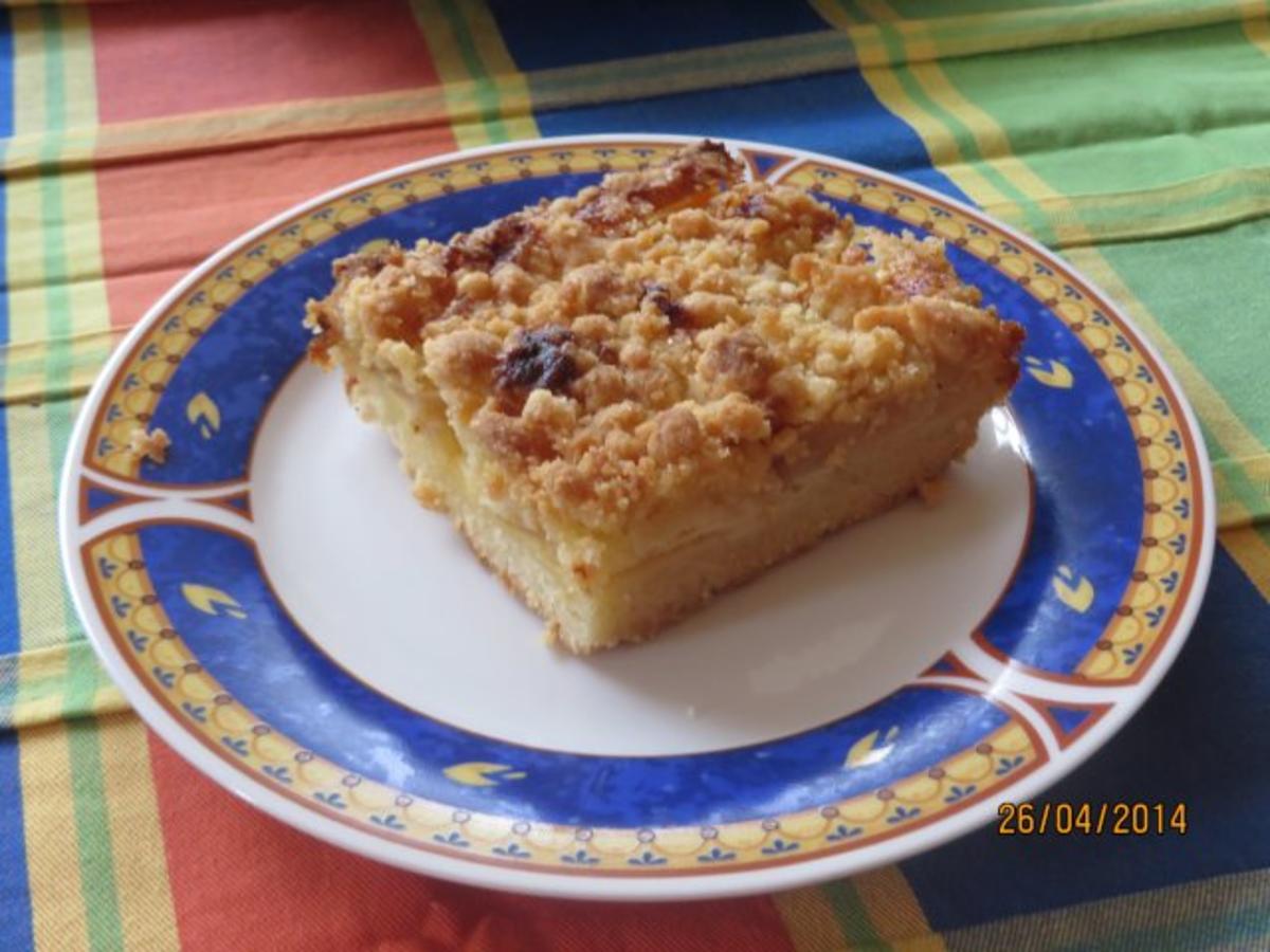 Rahm Apfelkuchen Mit Butterstreuseln Rezept Kochbar De