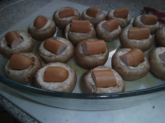 Champignons, gefüllt mit Wiener - Rezept - Bild Nr. 4