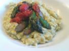 Kohlrabi-Bärlauch-Risotto mit gebratenem Spargel - Rezept