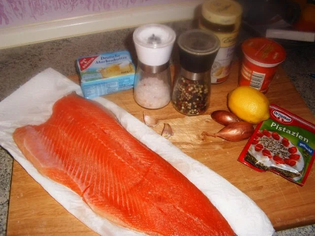 Rezept: Lachsforelle mit Pistazien- Zitronensoße Bild Nr. 2 Lachsforelle mit Pistazien- Zitronensoße - Rezept - Bild Nr. 2