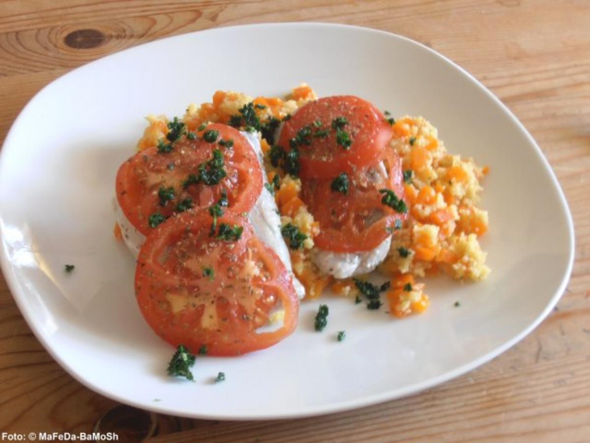 Tomaten-Seelachs mit Couscous - Rezept