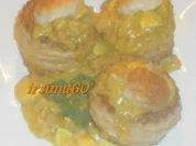 Rezept: Blรคtterteig Pasteten mit Curry-Eier-Ragout Blรคtterteig Pasteten mit Curry-Eier-Ragout - Rezept