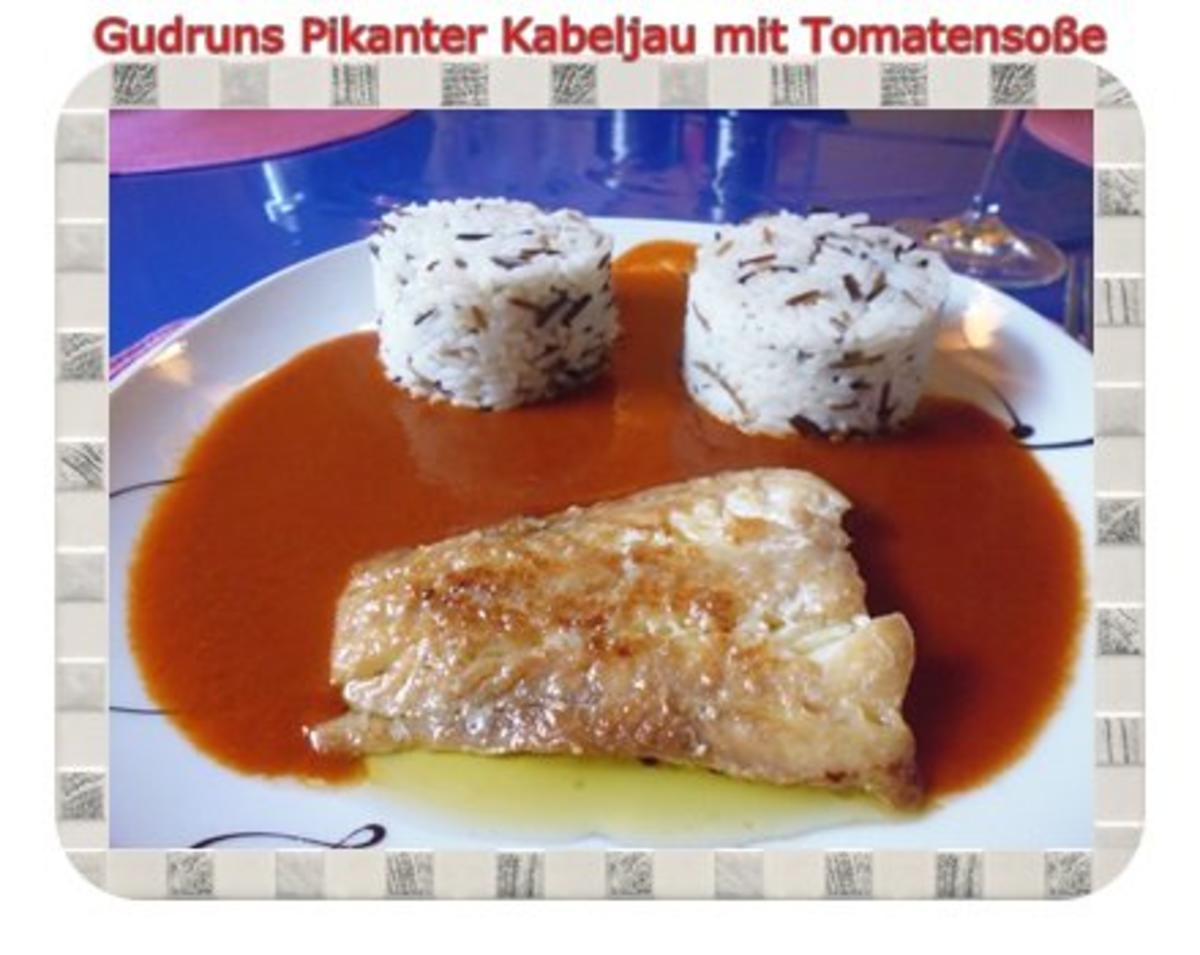 Fisch: Pikanter Kabeljau mit Tomatensoße im Asiastil und Wildreismischung - Rezept