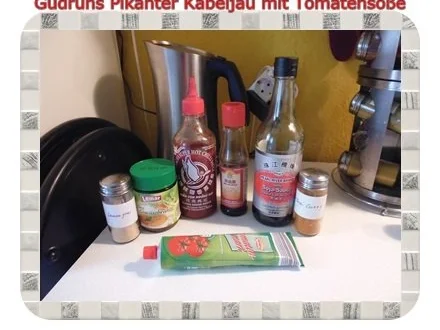 Fisch: Pikanter Kabeljau mit Tomatensoße im Asiastil und Wildreismischung - Rezept - Bild Nr. 4