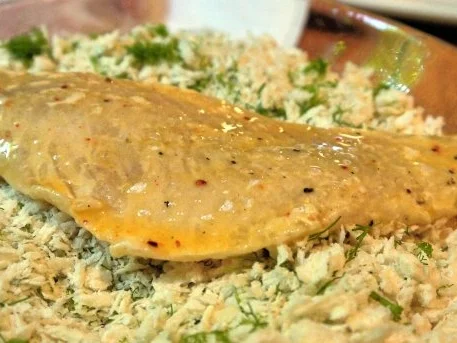 Panierte Rotbarschfilets mit Pastis-Sauce und Vanille-Tomaten - Rezept - Bild Nr. 15