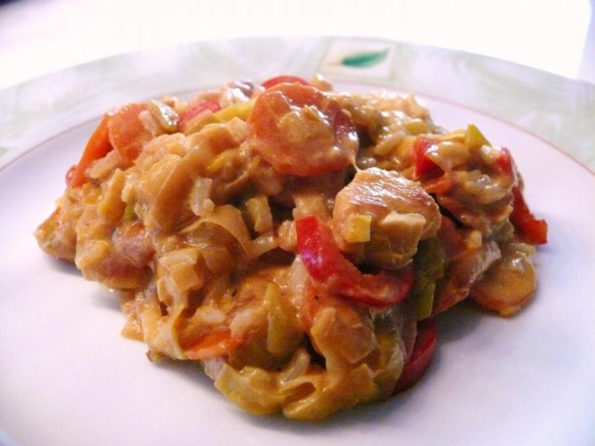 Hähnchen Reis Curry Pfanne - Rezept