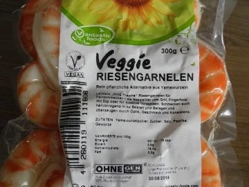 Vegan : Riesengarnelen in Zwiebeln gebraten an grünen Spargelspitzen und Kartoffeln - Rezept - Bild Nr. 5