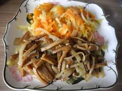 Vegan : Pastinaken - Karotten - Gemüse an Zwiebel - Seitan - Rezept