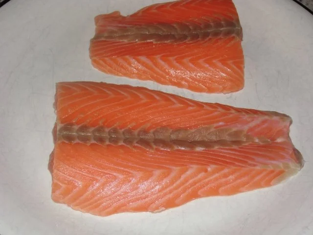 Lachs ohne Haut - Dampf gegart - mit kalter Vinaigrette, Curry - Mango - Reis u. Broccoli - Rezept - Bild Nr. 4