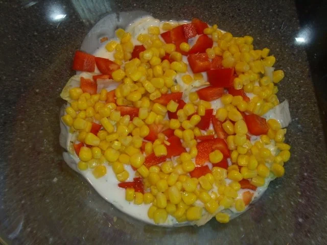 Rezept: Gebackener Schafskäse mit zwei Pesto und Schichtsalat Bild Nr. 6 Gebackener Schafskäse mit zwei Pesto und Schichtsalat - Rezept - Bild Nr. 6