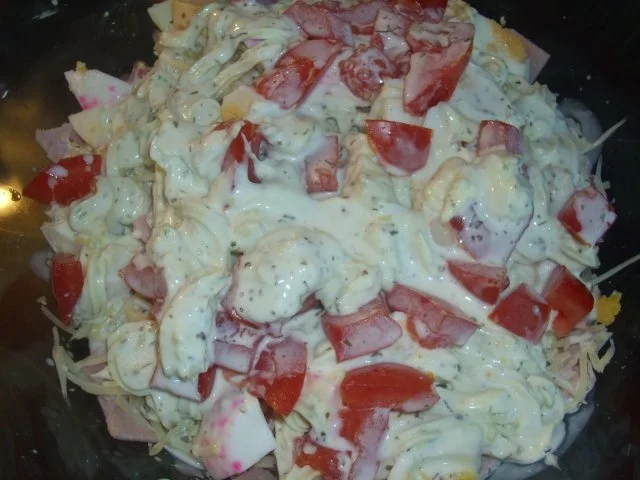 Rezept: Gebackener Schafskäse mit zwei Pesto und Schichtsalat Bild Nr. 9 Gebackener Schafskäse mit zwei Pesto und Schichtsalat - Rezept - Bild Nr. 9