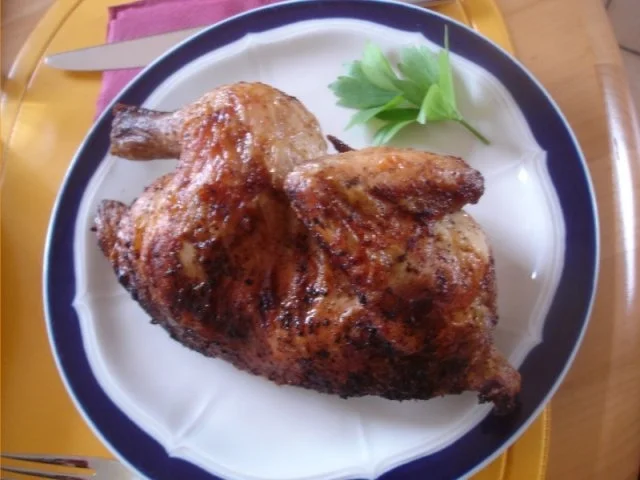 Brathähnchen mit Spargel und grüne Bohnen mit Knoblauch - Rezept - Bild Nr. 7