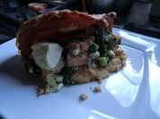 Pancakes mit Lachs und Spinat - Rezept