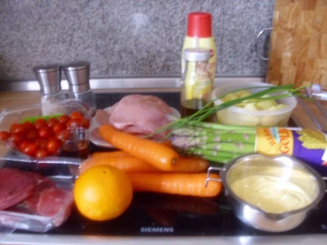 Rezept: Putensteaks mit Grünspargel in Orangensud Bild Nr. 2 Putensteaks mit Grünspargel in Orangensud - Rezept - Bild Nr. 2