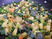 Vegan : Gewürfelte Gemüsepfanne - Rezept