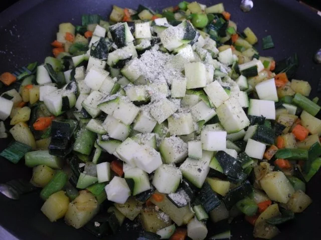 Rezept: Vegan : Gewürfelte Gemüsepfanne Bild Nr. 2 Vegan : Gewürfelte Gemüsepfanne - Rezept - Bild Nr. 2