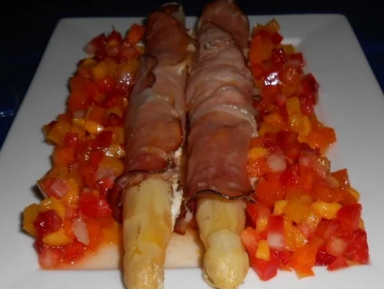 Ofenspargel mit Schinken und fruchtigem Salat - Rezept - Bild Nr. 16