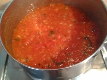 Rezept: frische Tomatensauce für /Pizza aber auch Pasta frische Tomatensauce für /Pizza aber auch Pasta - Rezept