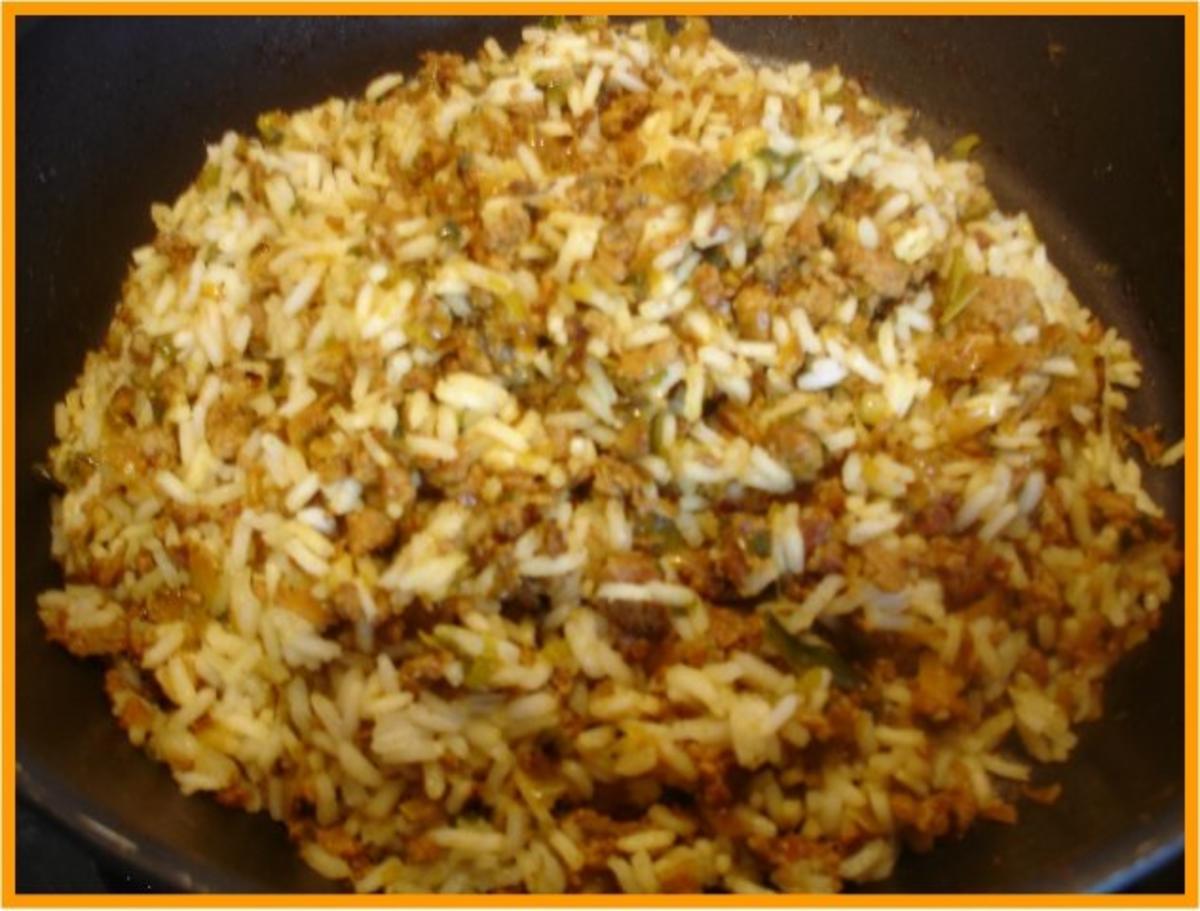 Curry-Hackfleisch-Porree-Reis-Pfanne - Rezept - Bild Nr. 15