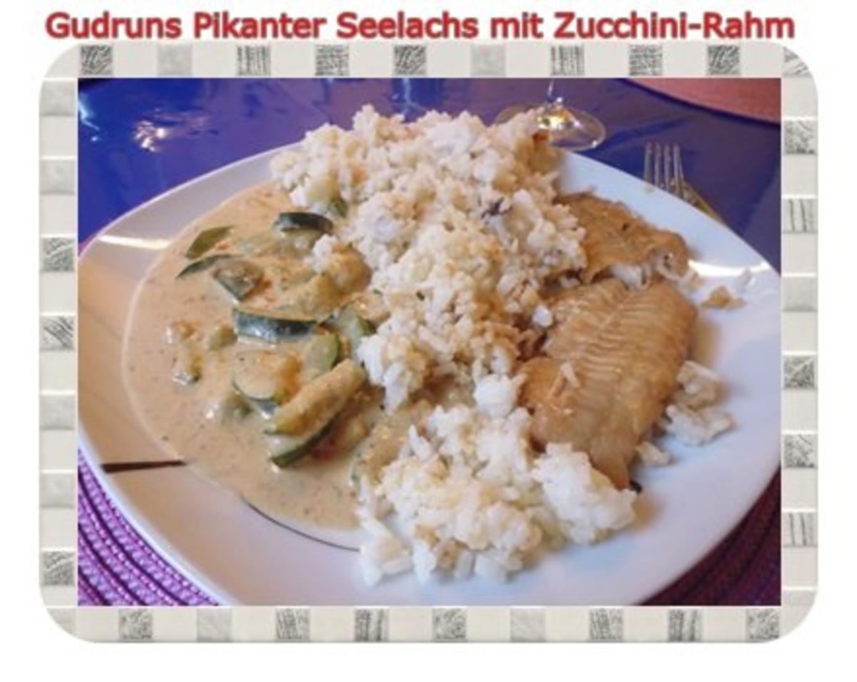 Fisch: Pikanter Seelachs mit Rahm-Zucchini - Rezept