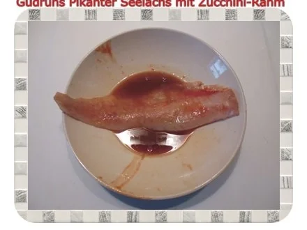 Rezept: Fisch: Pikanter Seelachs mit Rahm-Zucchini Bild Nr. 4 Fisch: Pikanter Seelachs mit Rahm-Zucchini - Rezept - Bild Nr. 4