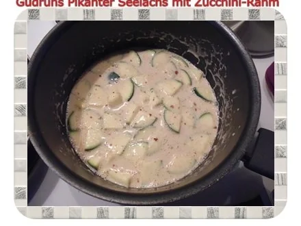 Rezept: Fisch: Pikanter Seelachs mit Rahm-Zucchini Bild Nr. 8 Fisch: Pikanter Seelachs mit Rahm-Zucchini - Rezept - Bild Nr. 8