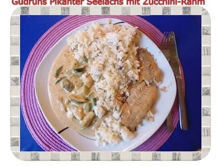 Rezept: Fisch: Pikanter Seelachs mit Rahm-Zucchini Bild Nr. 13 Fisch: Pikanter Seelachs mit Rahm-Zucchini - Rezept - Bild Nr. 13