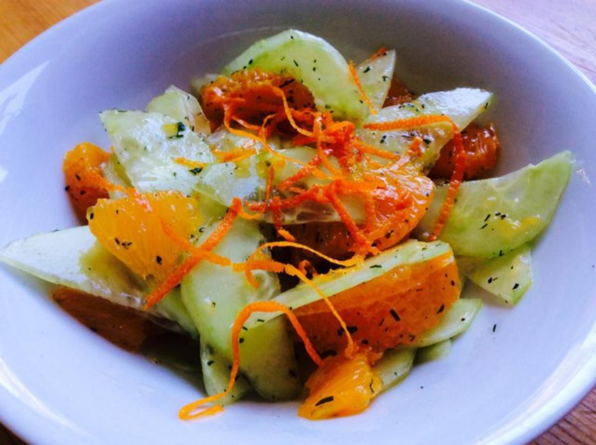 Mandarinen-Gurken Salat - Rezept mit Bild - kochbar.de