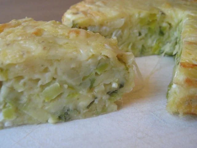 Lauchkuchen mit Schafskäse - Rezept