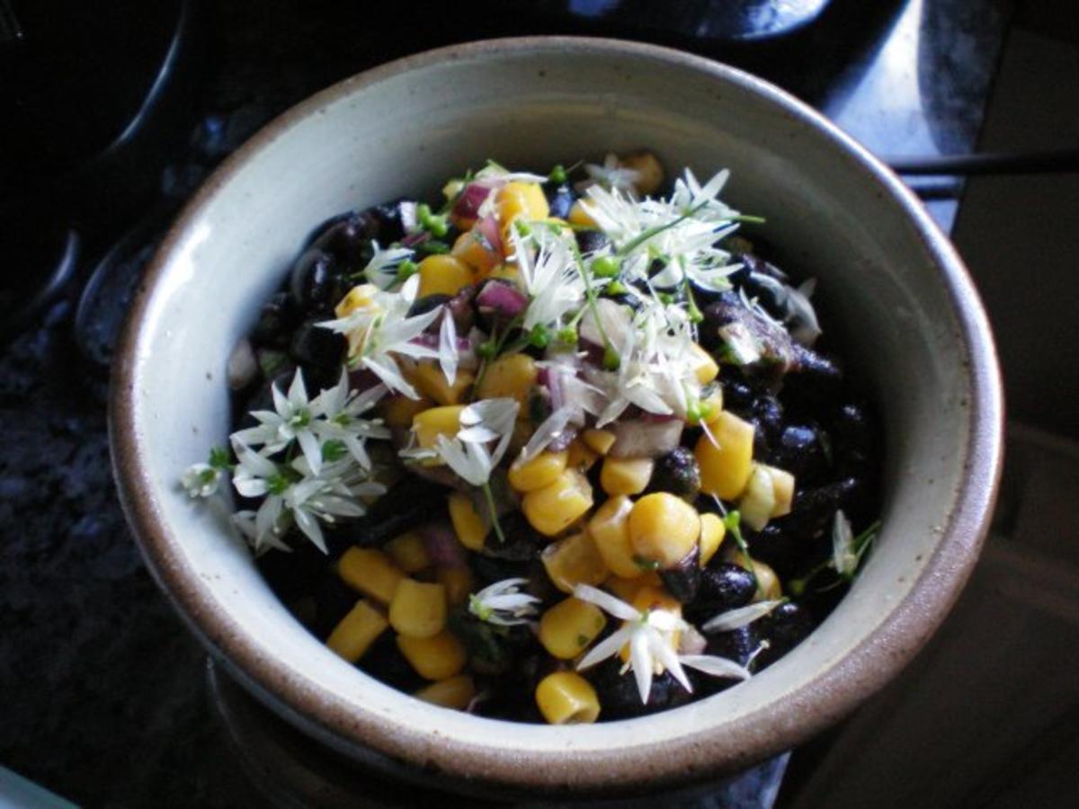 Salat: schwarze Bohnensalat mit Mais - Rezept