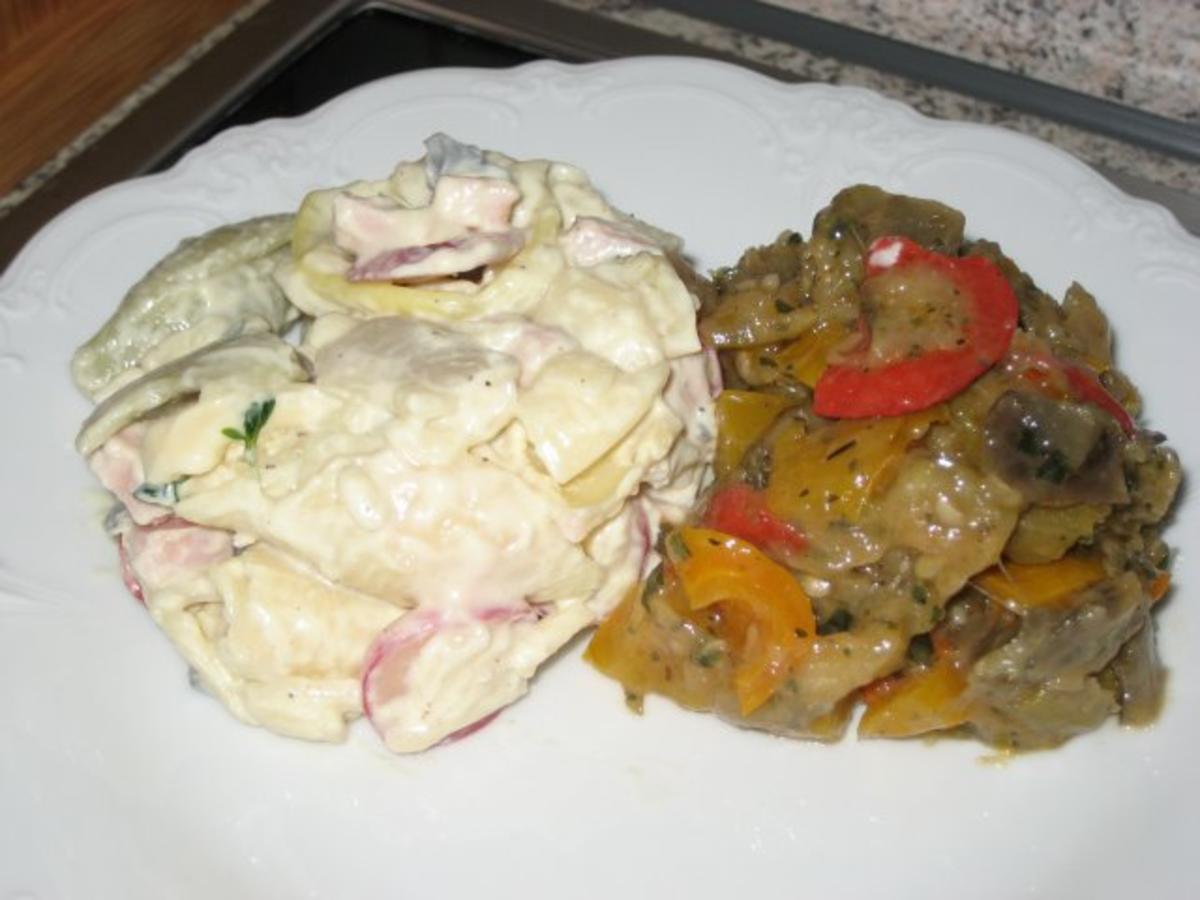 Bayrischer Nudelsalat - einfach - 303 kcal/100g Bayrischer Nudelsalat - einfach - 303 kcal/100g