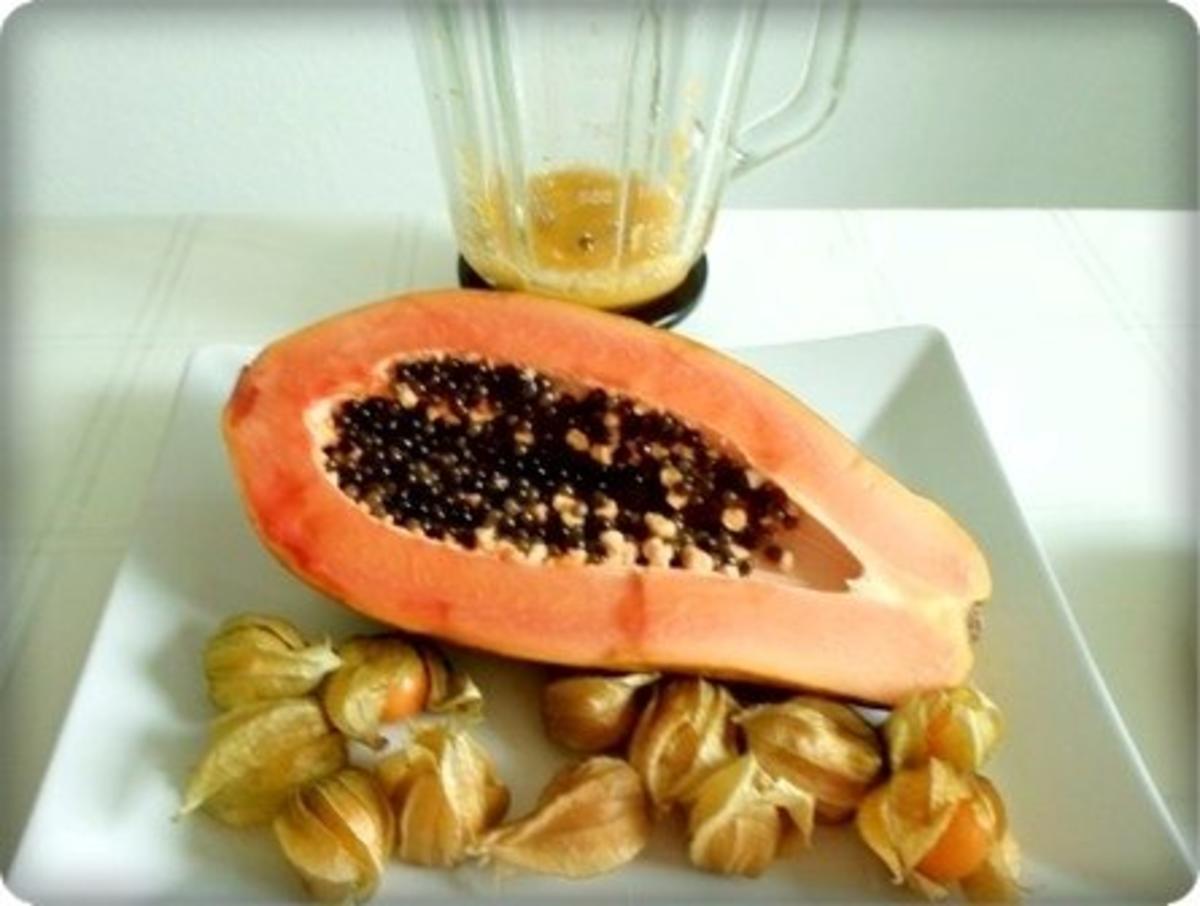 Papaya – Physalis – Smoothie - Rezept - Bild Nr. 6