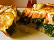 Pfannkuchen mit Lachs und Mangold - Rezept