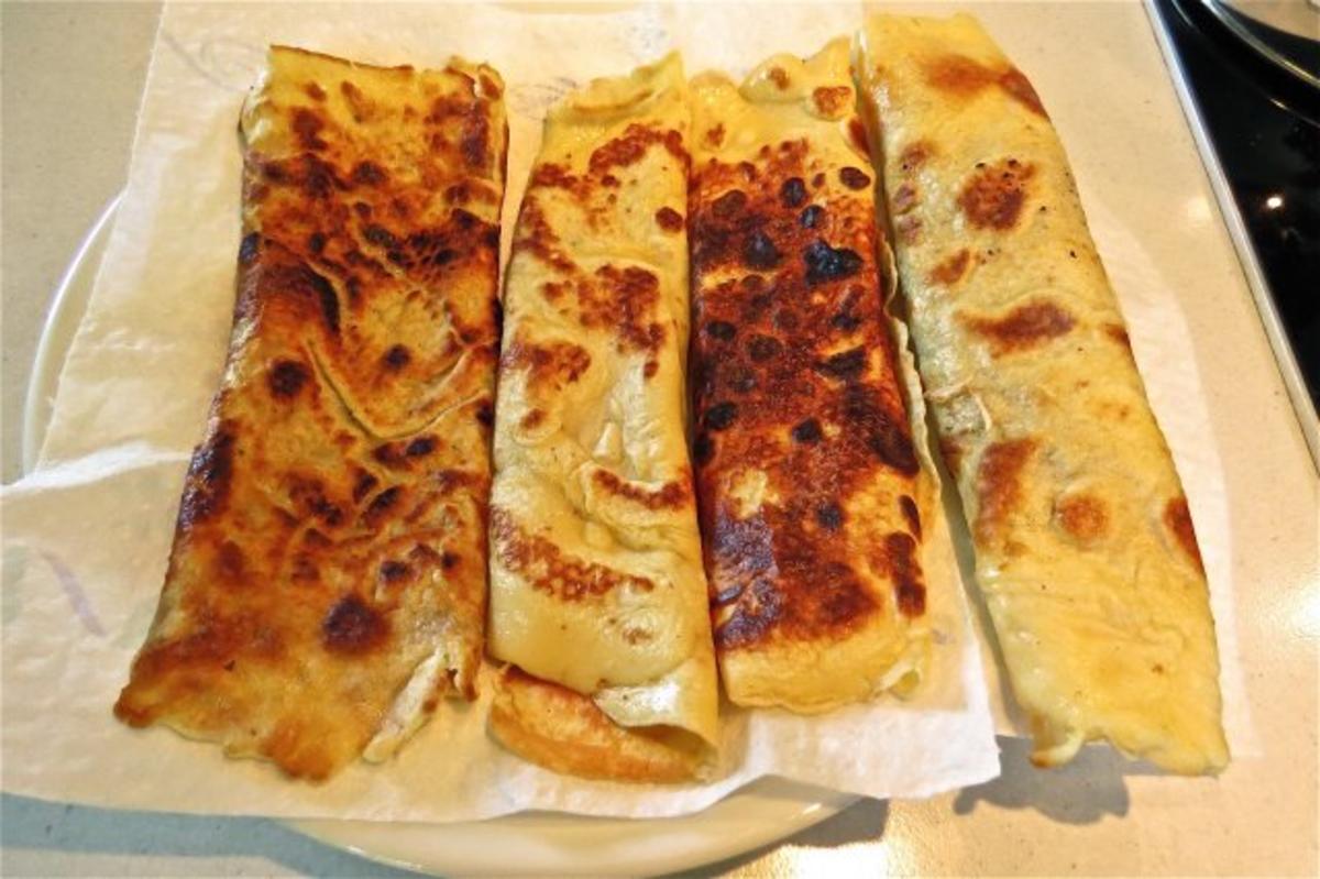 Pfannkuchen mit Lachs und Mangold - Rezept - Bild Nr. 2