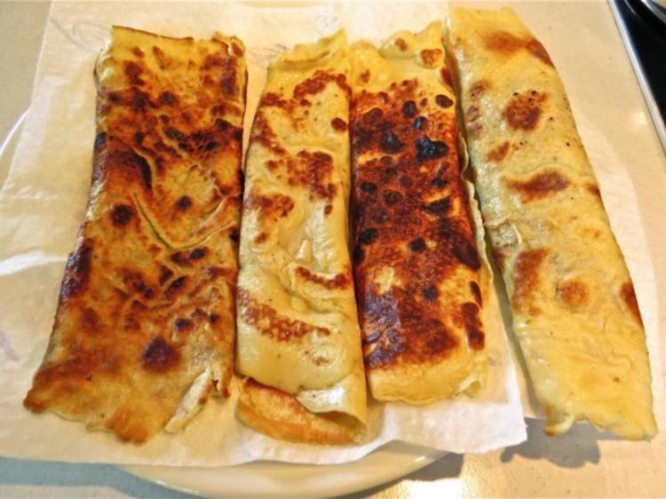 Pfannkuchen mit Lachs und Mangold - einfach - von lisungu