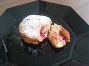 Gedeckte Erdbeer-Rhabarber Muffins - Rezept