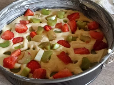 Rezept: Erdbeer-Rhabarber-Joghurtkuchen Bild Nr. 10 Erdbeer-Rhabarber-Joghurtkuchen - Rezept - Bild Nr. 10