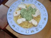 Spaghetti mit Limettenpesto und Hähnchen - Rezept