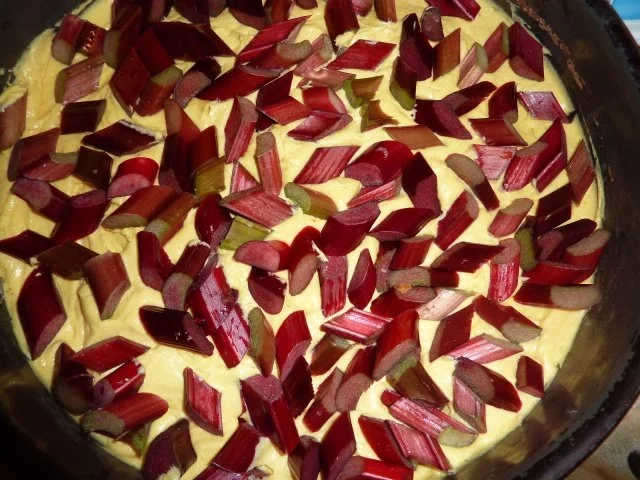 Torten: Rhabarbertorte mit Mascarponeguß - Rezept - Bild Nr. 4