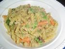Würzige Nudelpfanne mit Gemüse. - Rezept