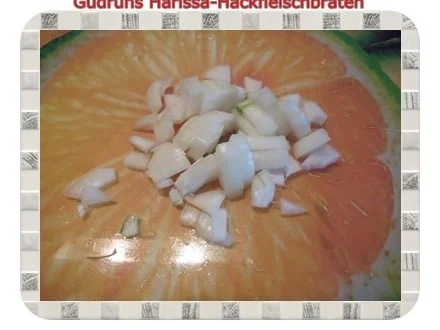 Hackfleisch: Harissa-Hackbraten mit Gorgonzolasoße und Berberekartoffeln - Rezept - Bild Nr. 4