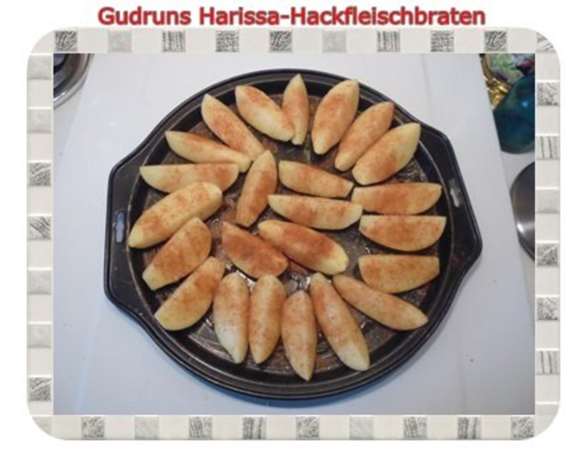 Hackfleisch: Harissa-Hackbraten mit Gorgonzolasoße und Berberekartoffeln - Rezept - Bild Nr. 9