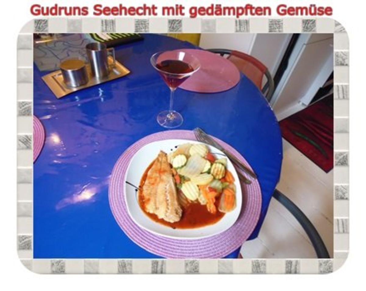 Fisch: Seehecht mit gedämpften Gemüse und Tomatensoße - Rezept - Bild Nr. 14