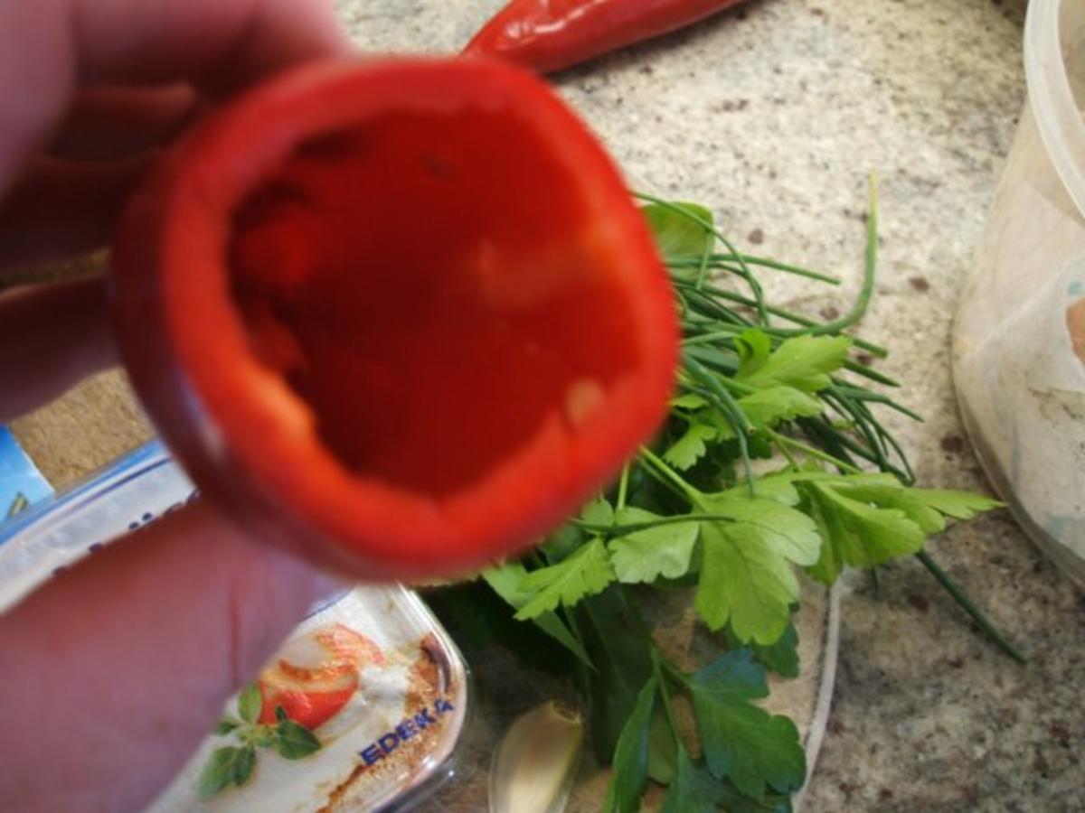 Gemüse: Paprika mit Frischkäse - Rezept - Bild Nr. 3