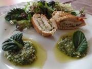 Putenröllchen mit selbstgemachter Pesto - Rezept