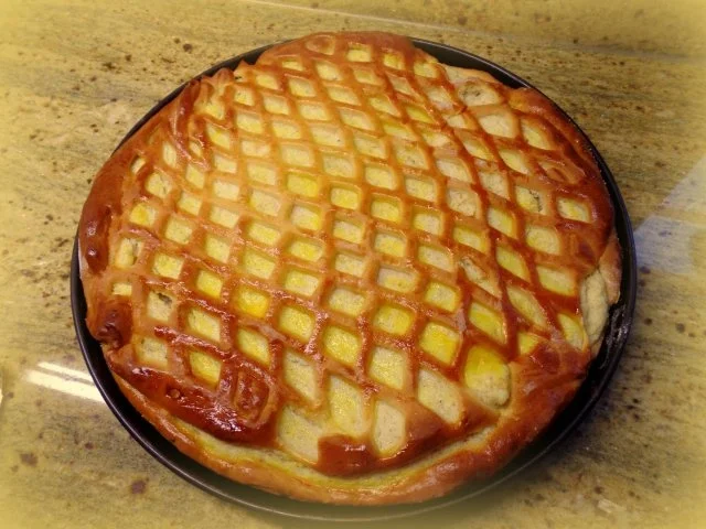 Hefeteig-Grieß-Tarte - Rezept