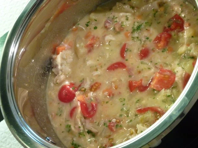 Rezept: Kohlrabiragout mit Hähnchenbrust und Kasseler Bild Nr. 2 Kohlrabiragout mit Hähnchenbrust und Kasseler - Rezept - Bild Nr. 2