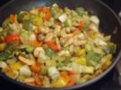 Gemüse-Pfanne mit Scampis - Rezept