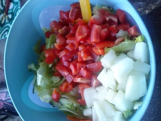 Sommerlicher Salat mit Melone - Rezept - Bild Nr. 3